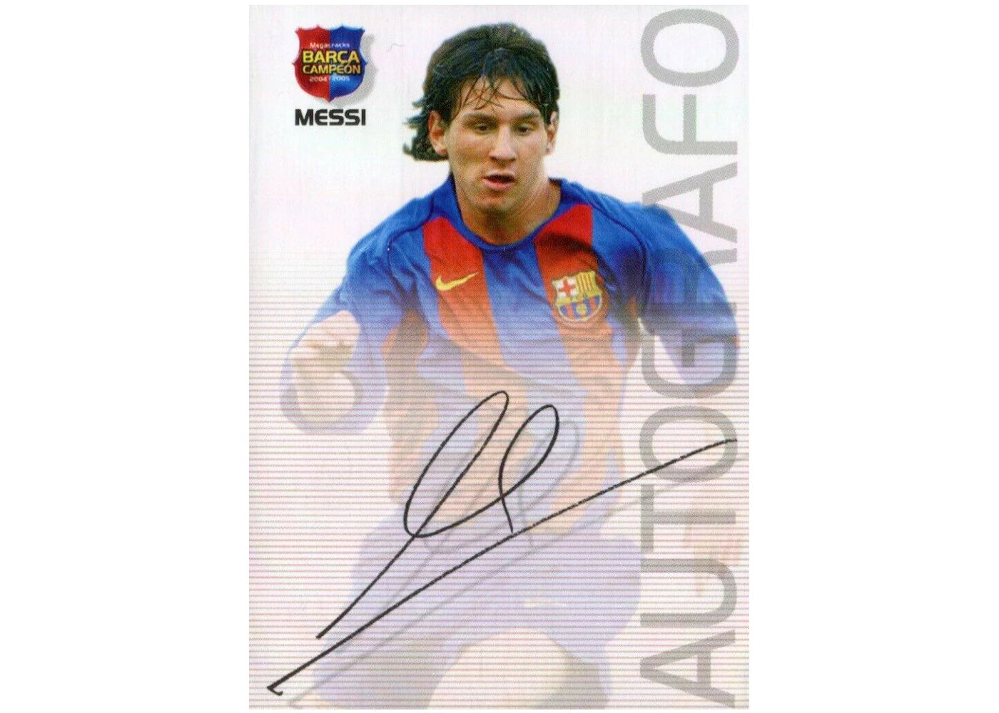 Lionel Messi 2004 Panini Sports Mega Cracks Barcelona Campeon #89 (Ungraded)