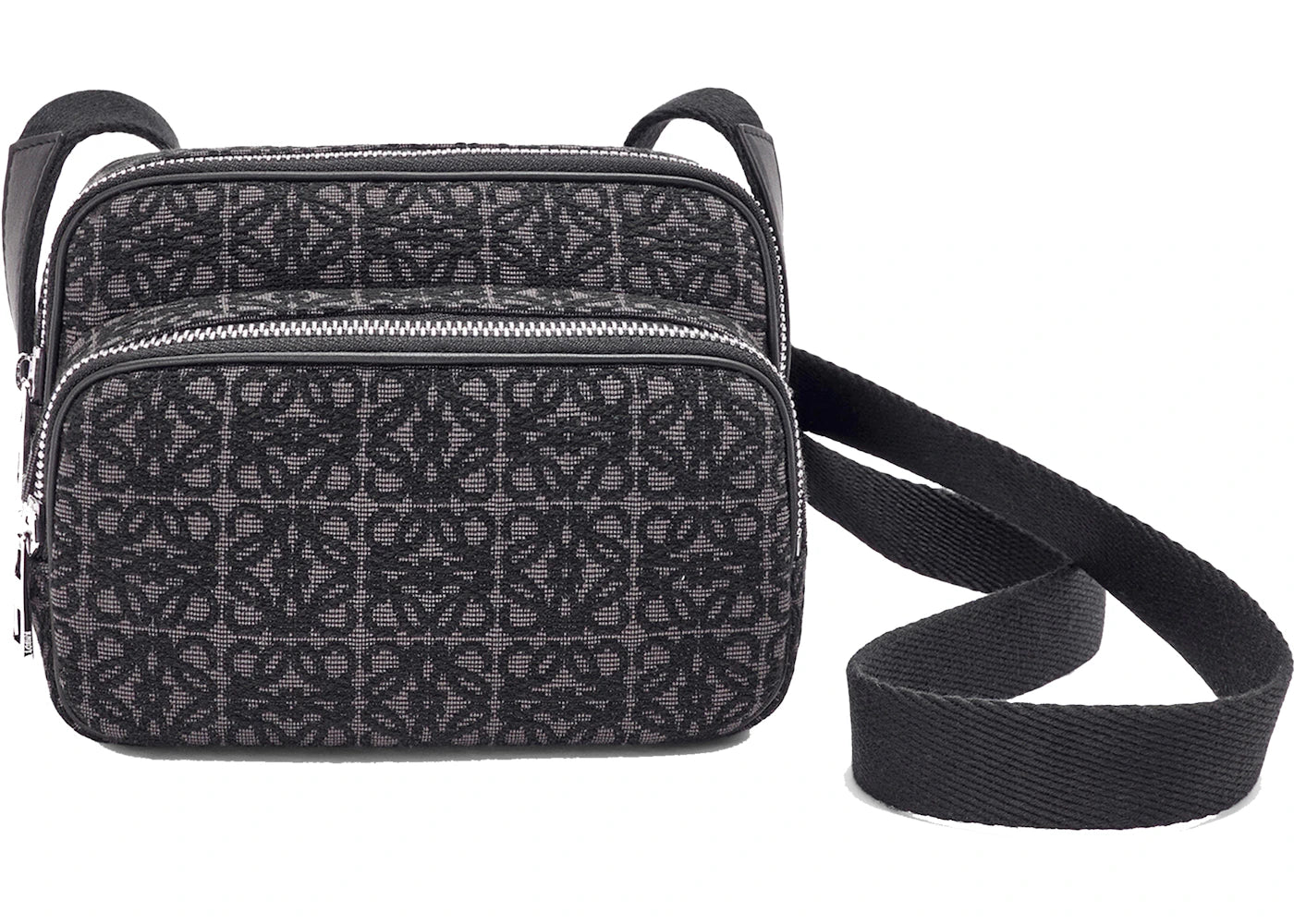 LOEWE Camera Bag in Anagram Jacquard Mini Anthracite/Black