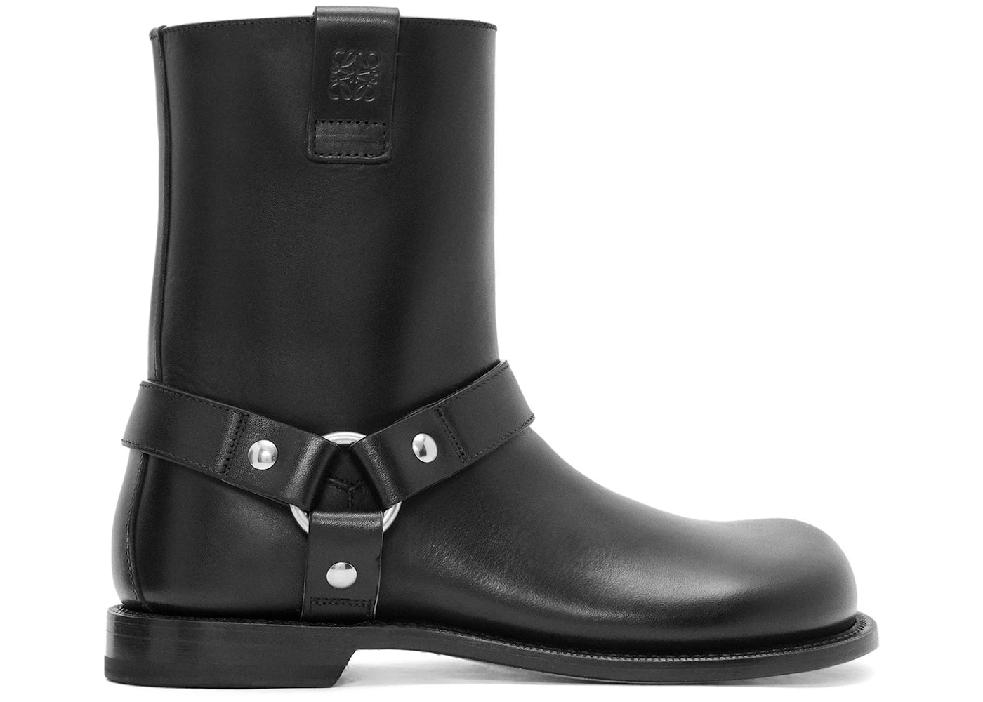 LOEWE Campo Biker Boot Black Leather