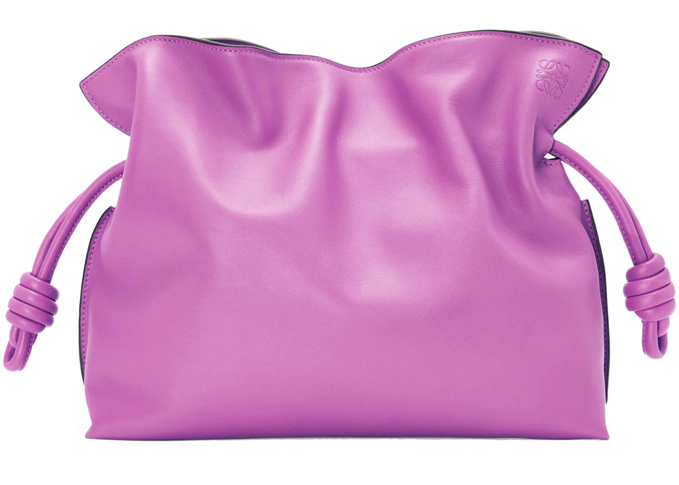 LOEWE Flamenco Clutch in Nappa Calfskin Bright Purple