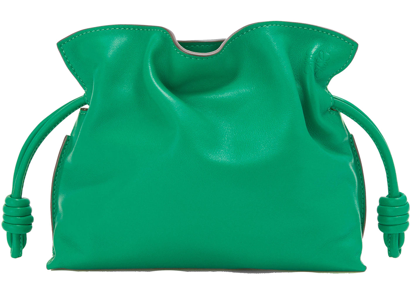 LOEWE Flamenco Clutch in Nappa Calfskin Mini Jungle Green