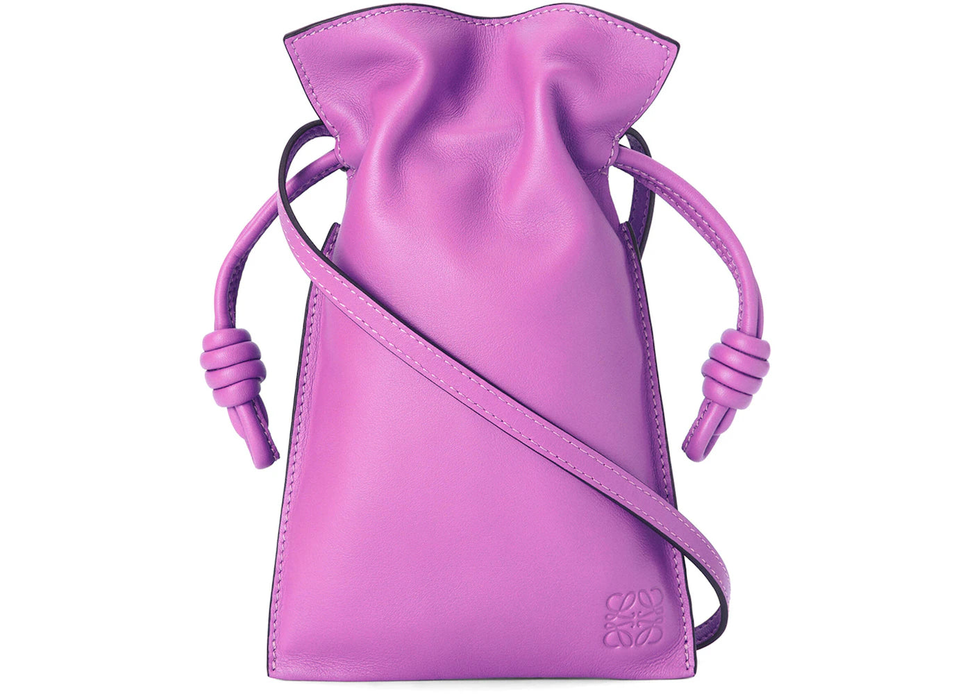 LOEWE Flamenco Pocket in Nappa Calfskin Bright Purple