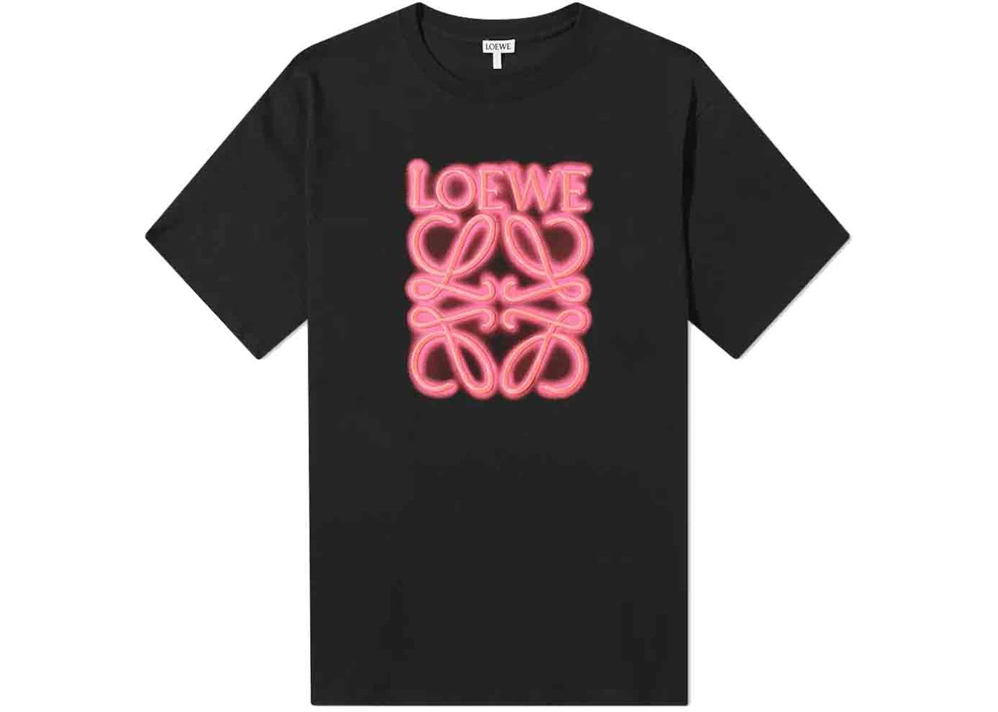 LOEWE Neon T-shirt Black/Fluo Pink