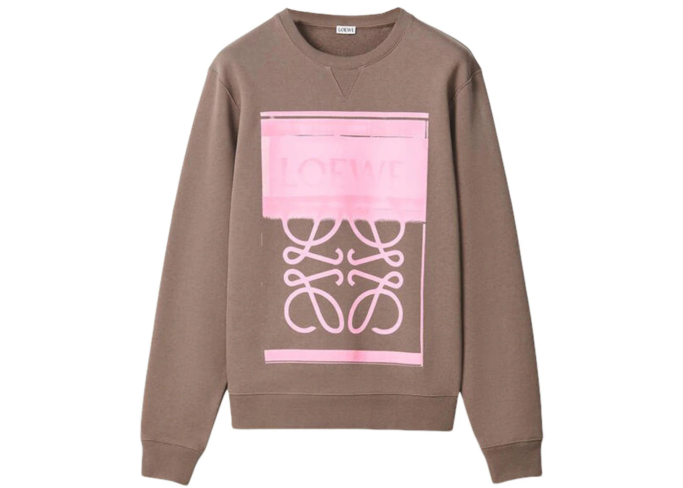 LOEWE Photocopy Anagram Sweatwshirt Warm Grey/Pink