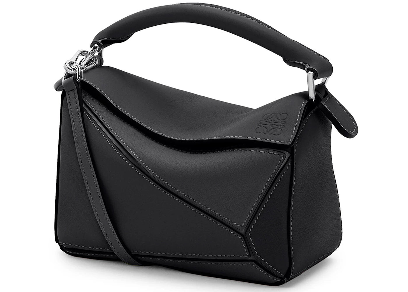 LOEWE Puzzle Bag in Classic Calfskin Mini Black