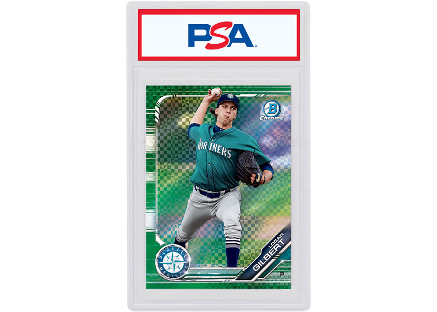 Logan Gilbert 2019 Bowman Chrome X Green X-Fractor /31 BCP-192 (PSA or BGS Graded)