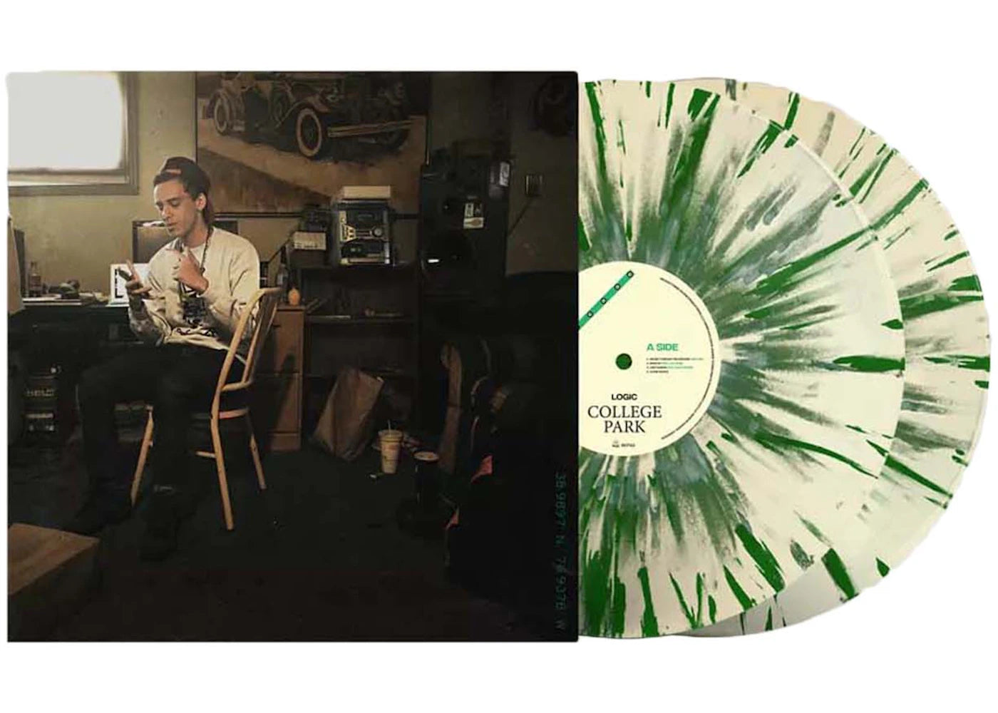 Logic Colllege Park Urban Outfitters Exclusive Vinyl (LE 1000) Bone & Forest Green