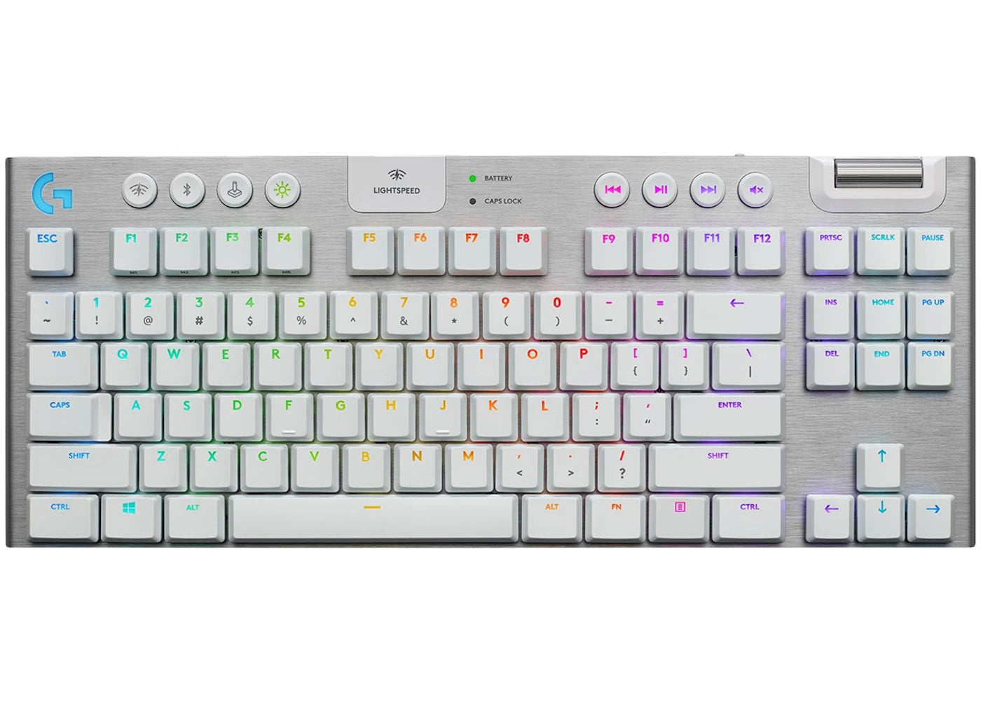 Logitech G915 TKL Tenkeyless Lightspeed Wireless Mechanical Gaming Keyboard (Tactile) 920-009660 White/RGB