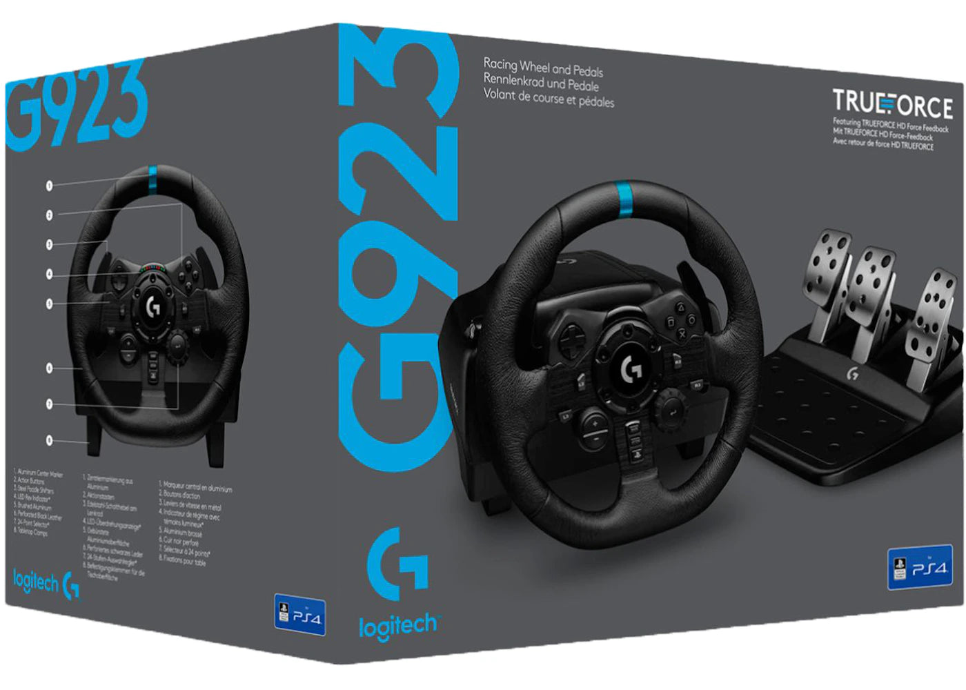 Logitech PS4 G923 Racing Wheel and Pedals 941-000147/941-000149