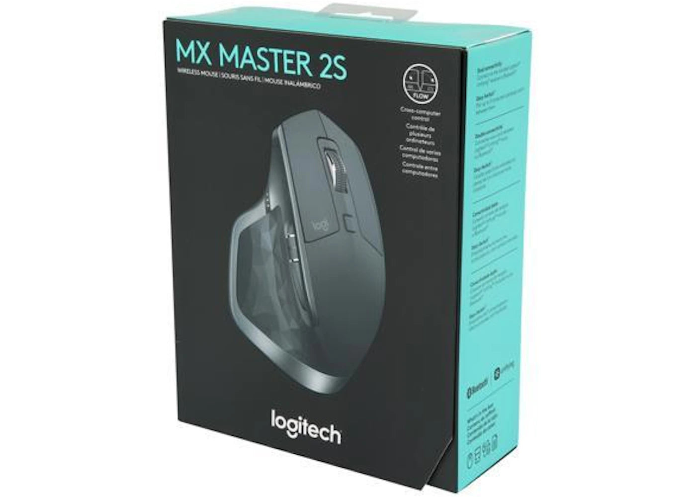Logitech MX Master 2S Wireless/Bluetooth Mouse with FLOW Cross-Computer Control 910-005131 Black