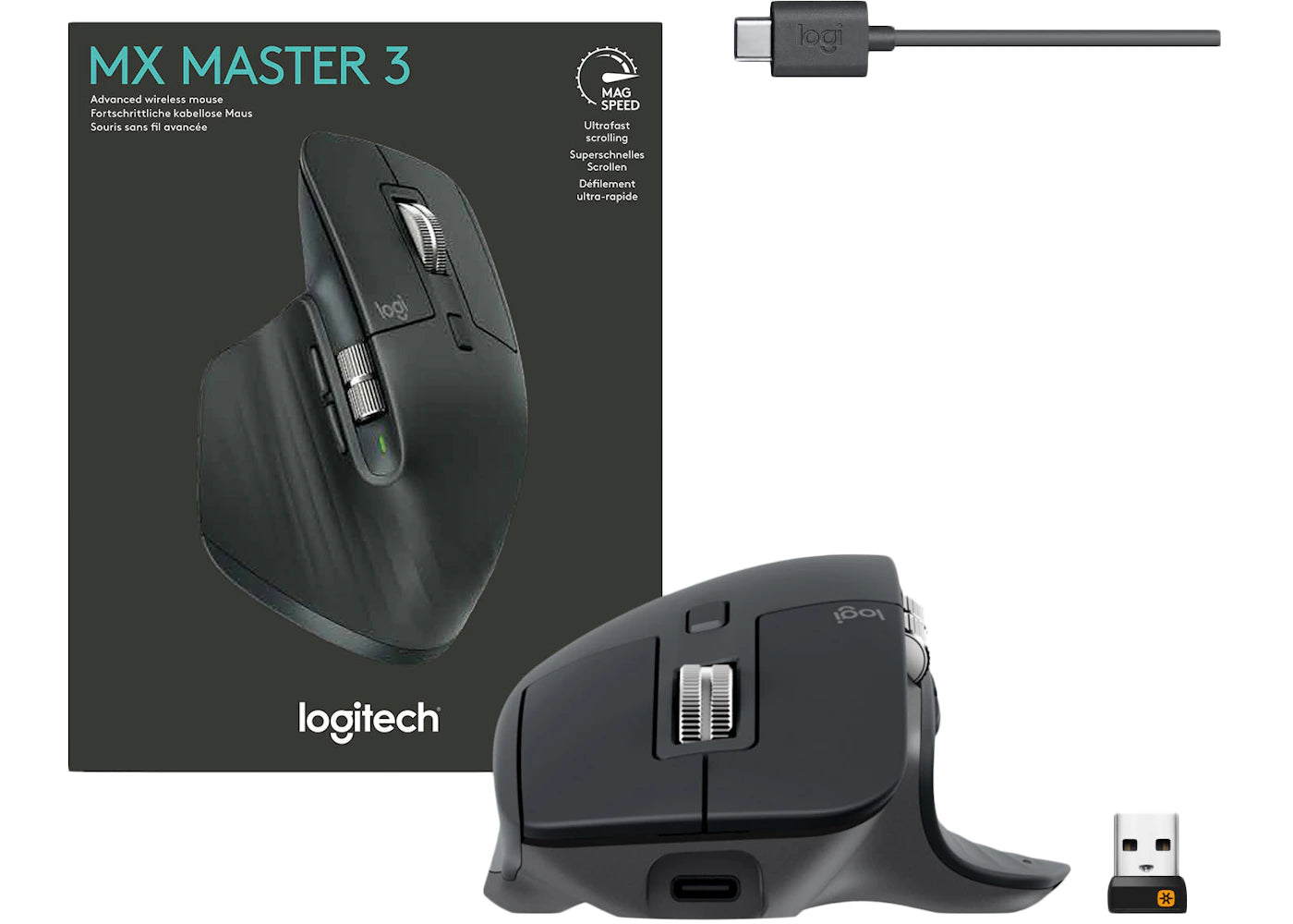 Logitech MX Master 3 Advanced Wireless Laser Mouse 910-005647 Black