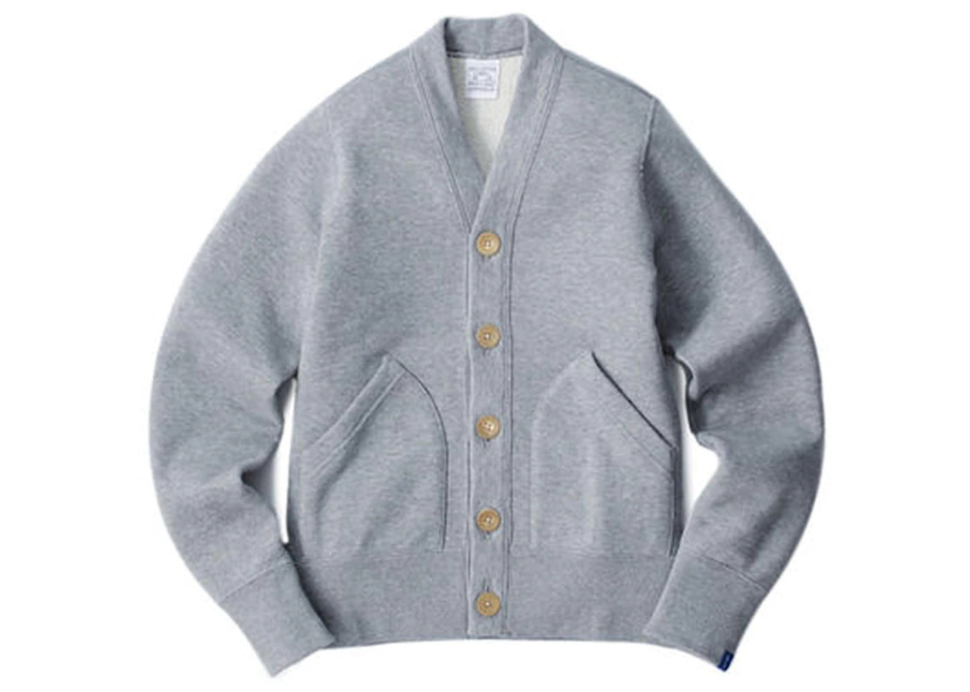 Loopwheeler LW180 Loop Knit Cardigan Grey Melange