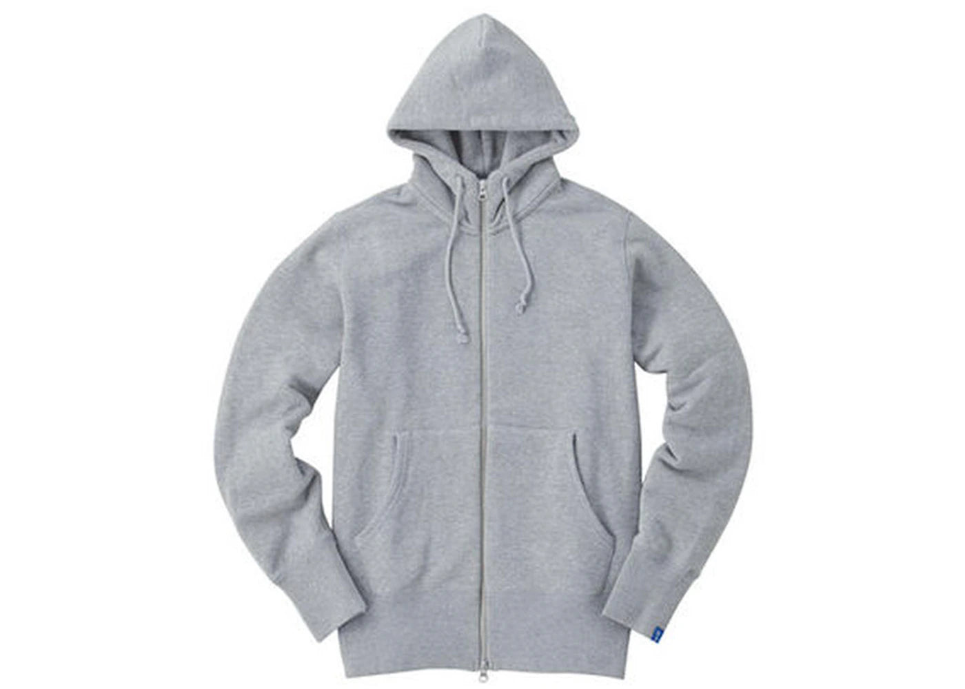 Loopwheeler LW290 Loop Knit High Zip Hoodie Grey Melange