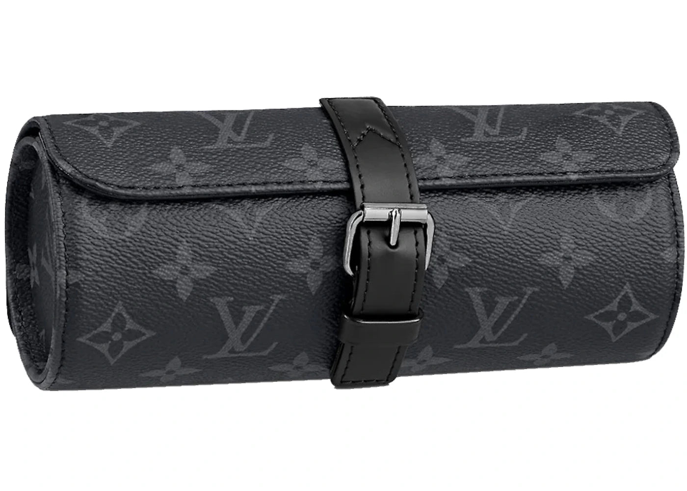 Louis Vuitton 3 Watch Case Monogram Eclipse Black