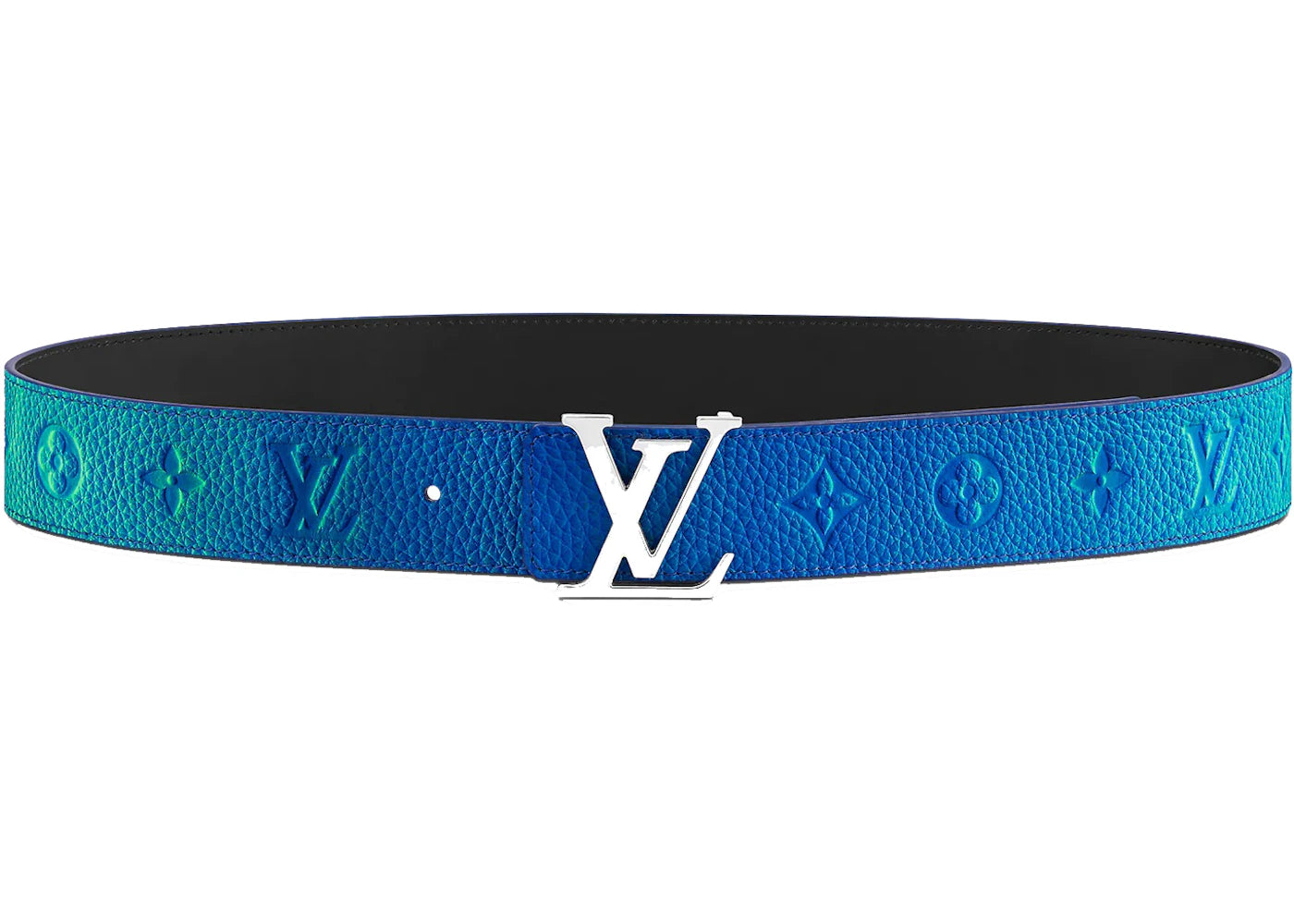 Louis Vuitton 40MM Reversible Belt LV Initials Taurillon Illusion Green
