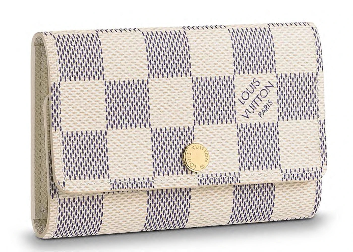 Louis Vuitton 6 Key Holder Damier Azur Blue White