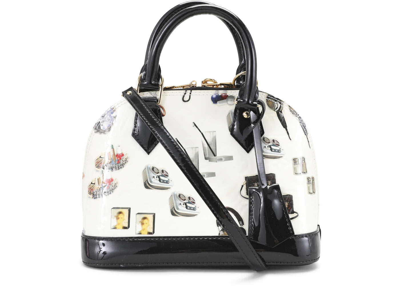 Louis Vuitton Alma Monogram Vernis Stickers BB White/Black