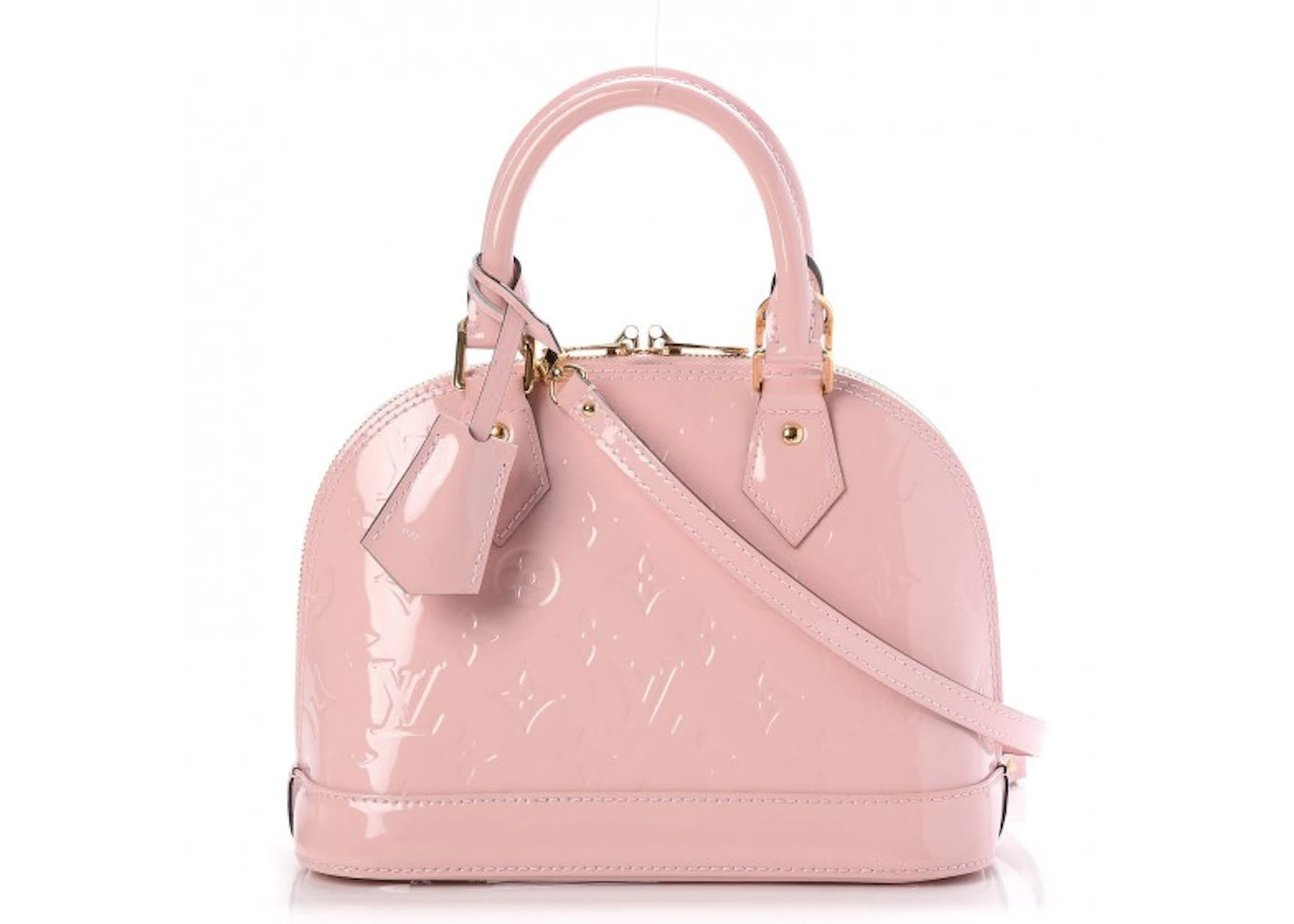 Louis Vuitton Alma Monogram Vernis BB Rose Ballerine