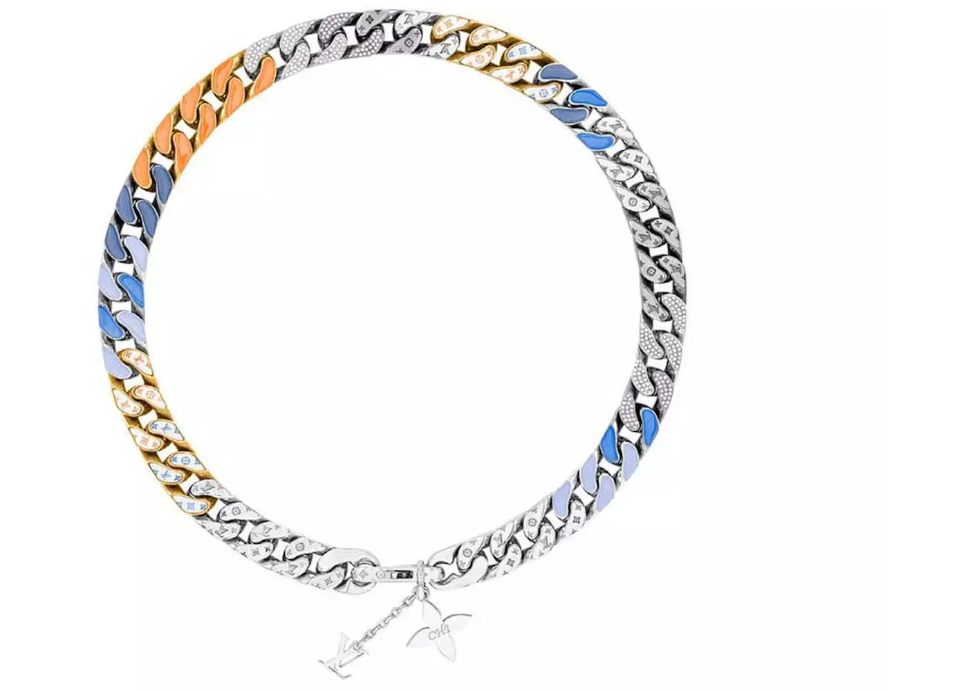 Louis Vuitton Around The World Exclusive LV Chain Links Necklace (Chicago) Multicolor