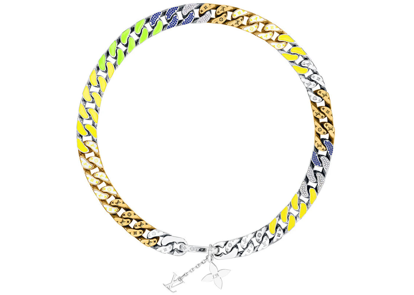 Louis Vuitton Around The World Exclusive LV Chain Links Necklace (Los Angeles) Multicolor