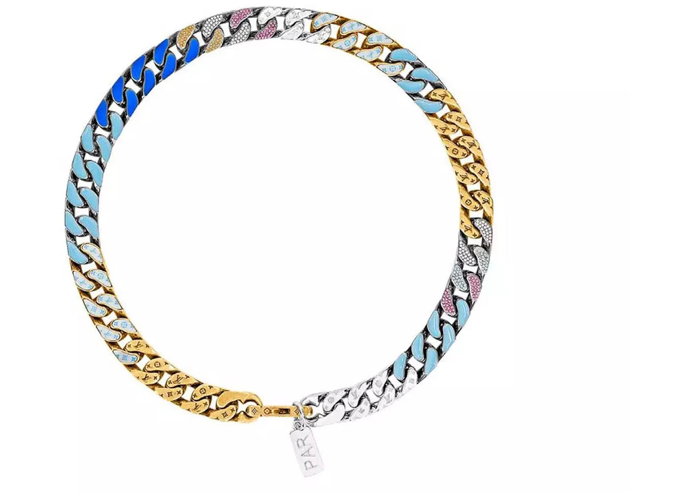 Louis Vuitton Around The World Exclusive LV Chain Links Necklace (Paris) Multicolor