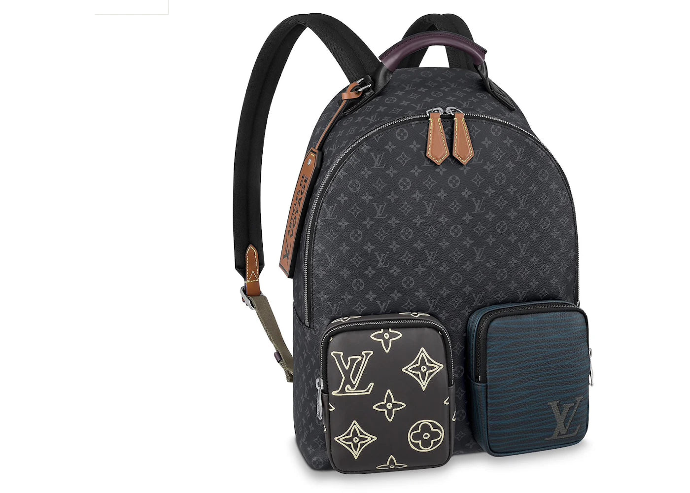 Louis Vuitton Backpack Multipocket Monogram Eclipse Patchwork Multicolor
