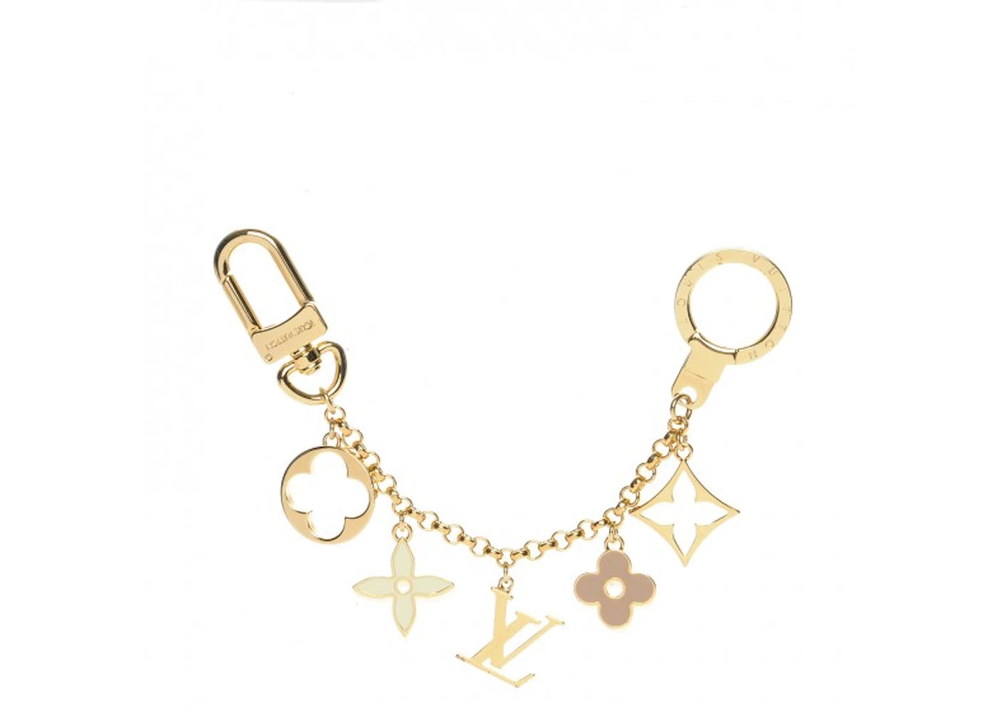 Louis Vuitton Bag Charm Chain Fleur De Monogram White/Beige