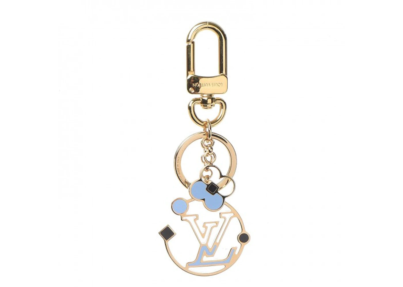 Louis Vuitton Bag Charm Key Holder Delight Blue/Black