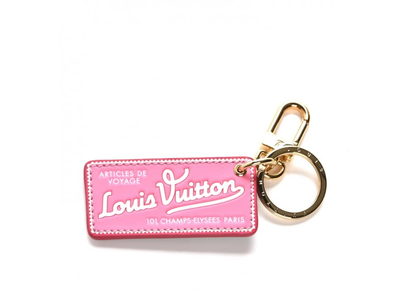 Louis Vuitton Bag Charm Key Holder World Tour BB Pink/White