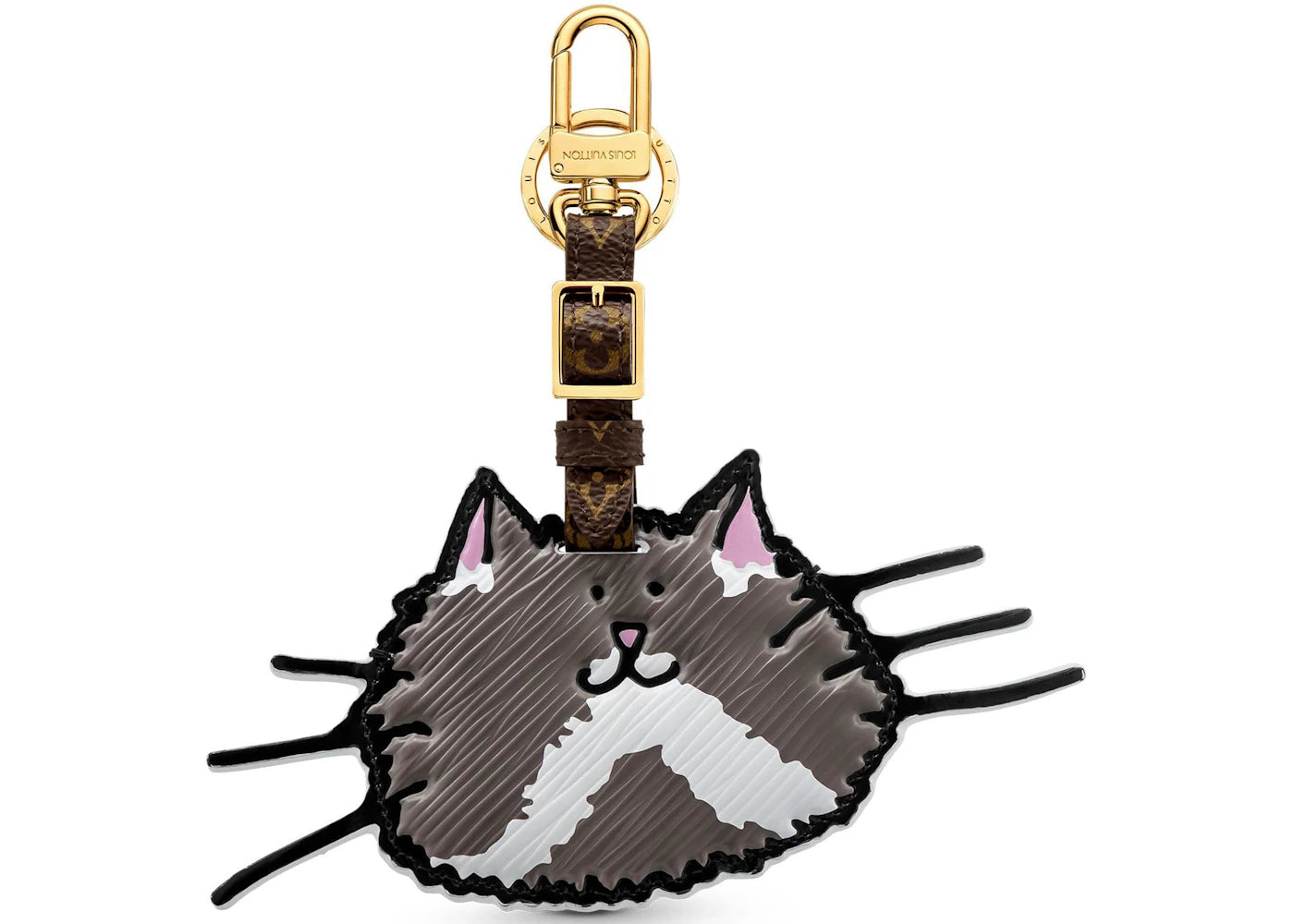 Louis Vuitton Bag Charm and Key Holder Catogram Dark Grey