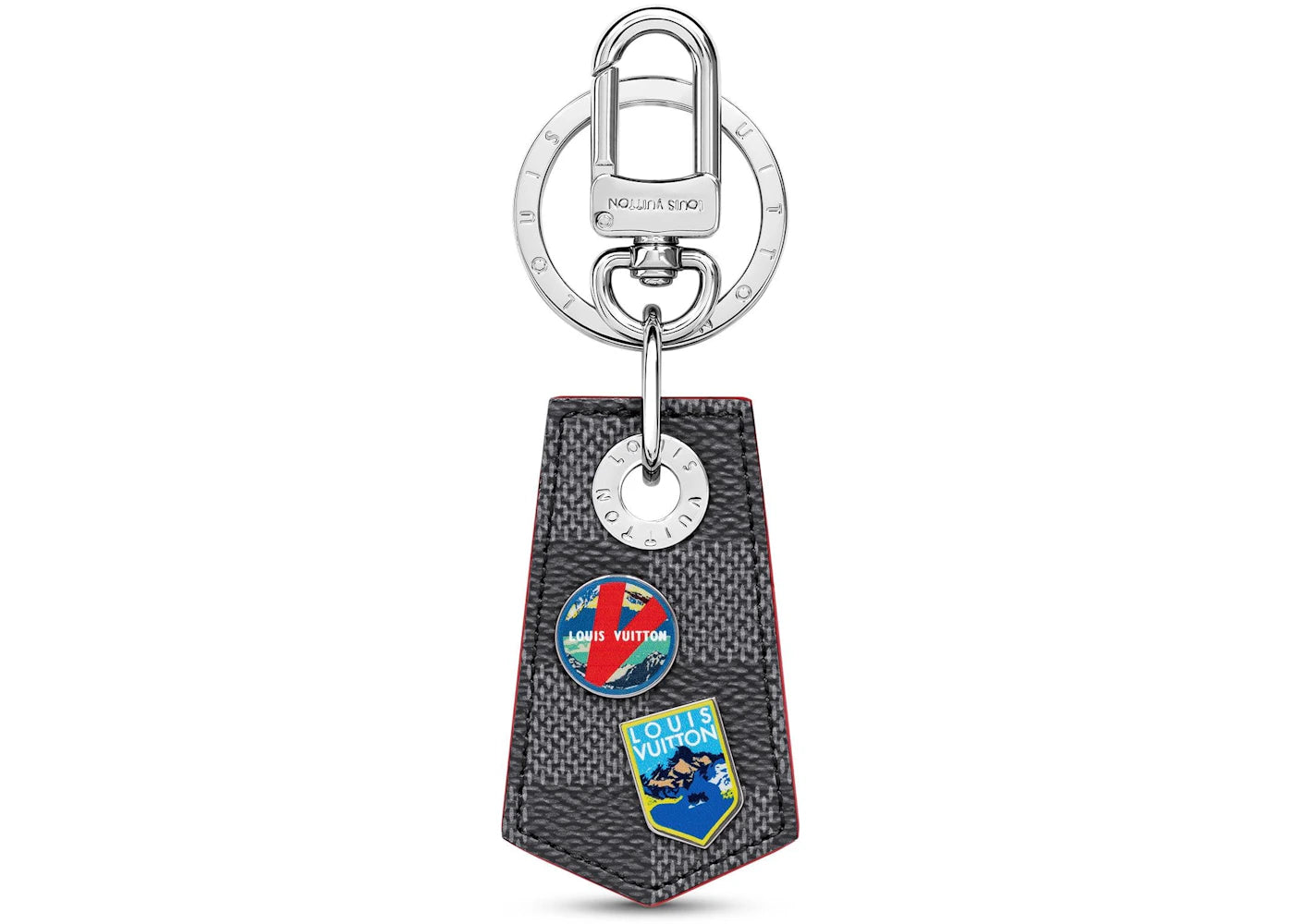 Louis Vuitton Bag Charm and Key Holder Enchappe Damier Graphite Alps Small