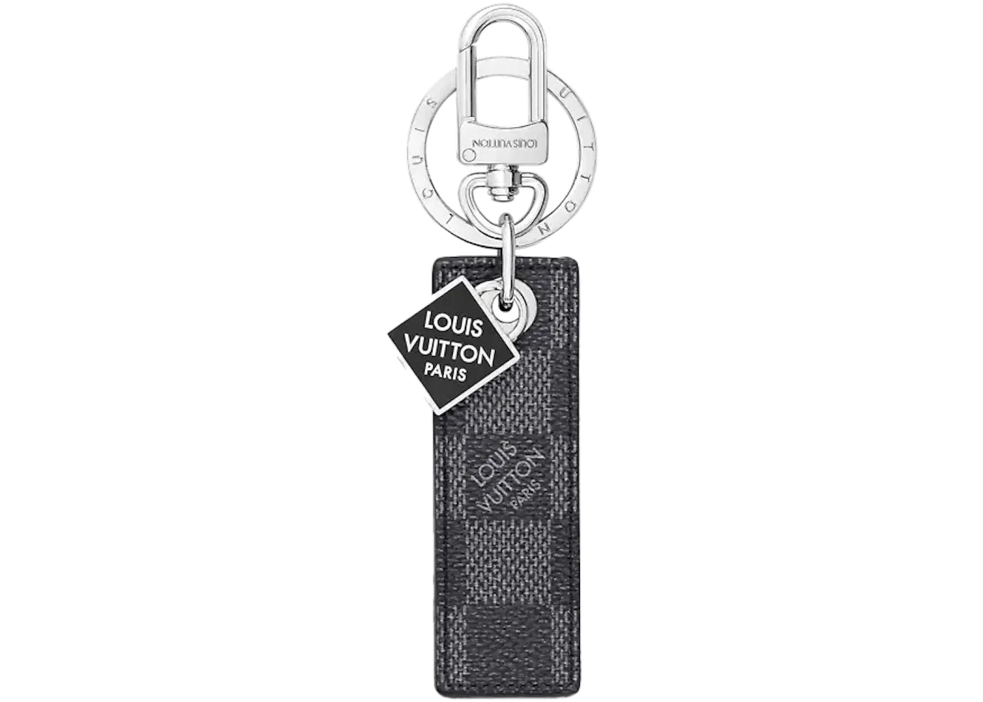 Louis Vuitton Bag Charm and Key Holder LV Tab Black