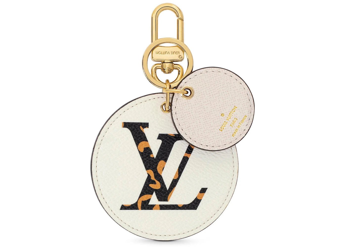 Louis Vuitton Bag Charm and Key Holder Monogram Giant Jungle Beige Multicolor