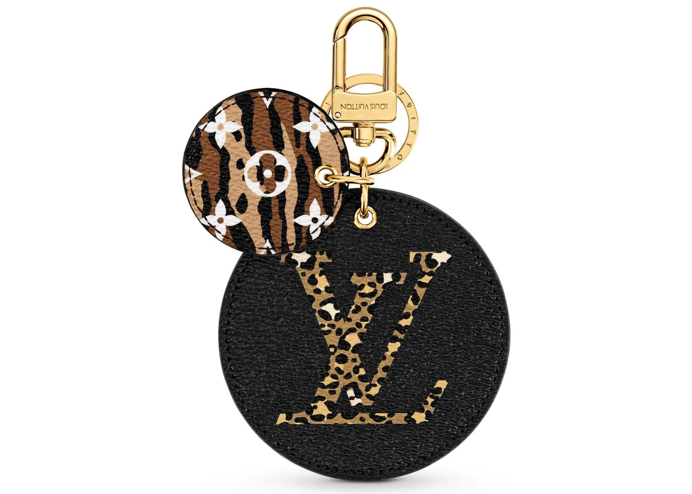 Louis Vuitton Bag Charm and Key Holder Monogram Giant Jungle Black Multicolor