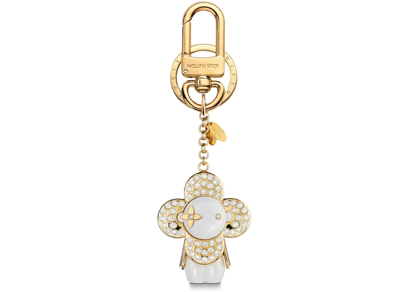 Louis Vuitton Bag Charm and Key Holder Vivienne Winter Strass White