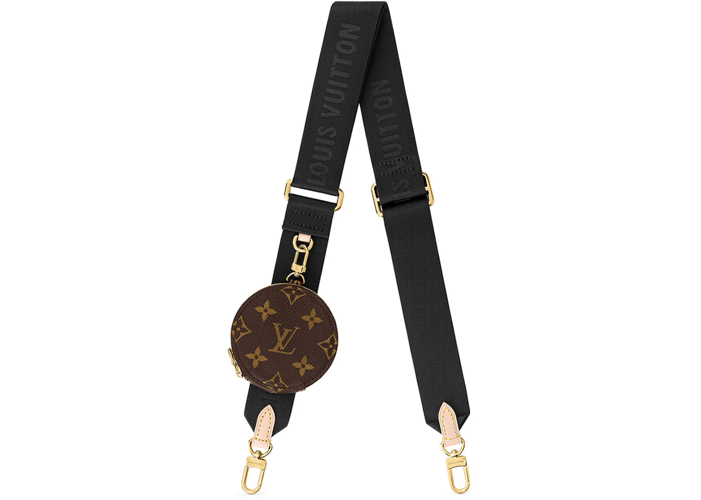 Louis Vuitton Bandouliere Round Coin Purse Monogram Black/Ebony