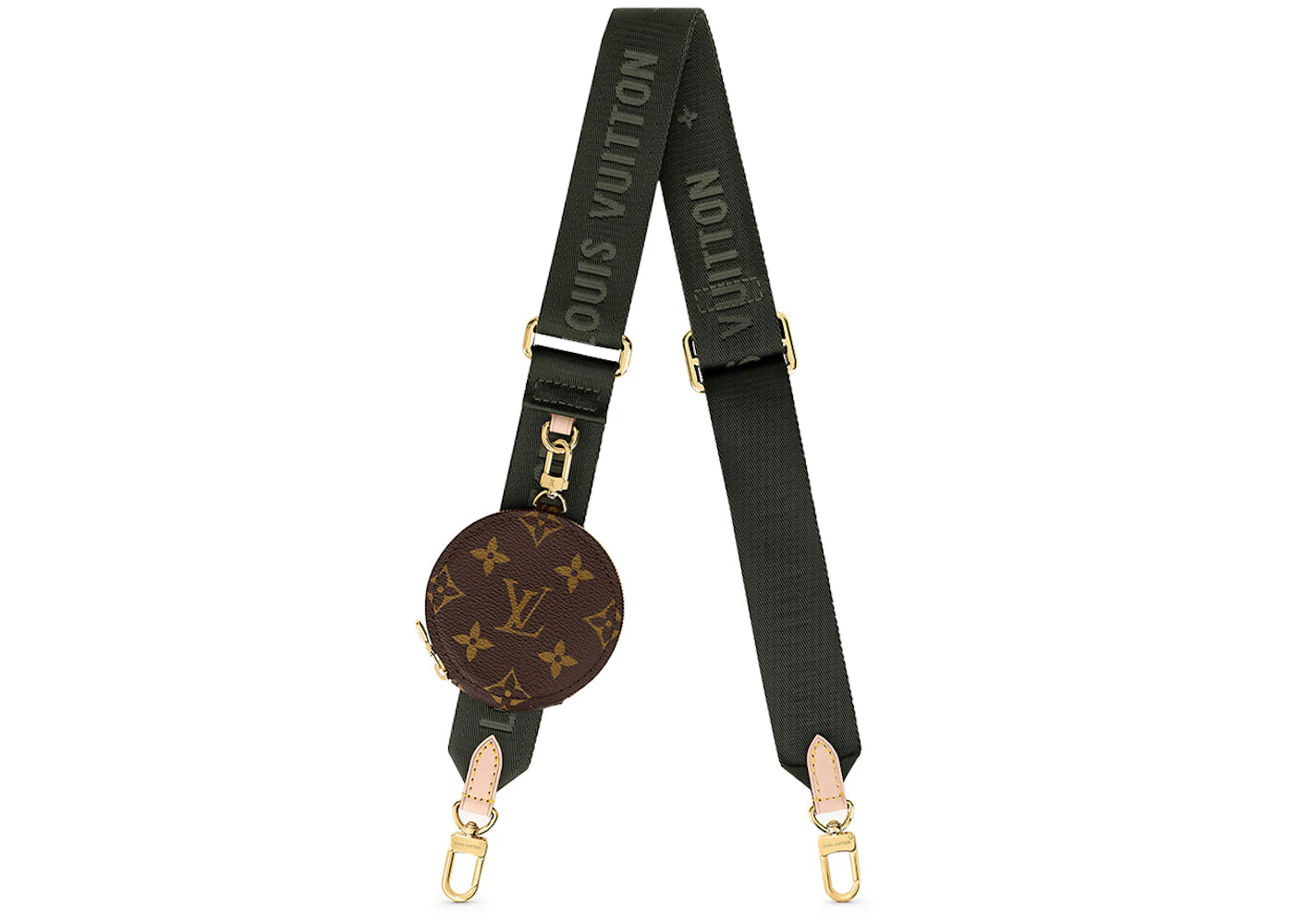 Louis Vuitton Bandouliere Round Coin Purse Monogram Khaki/Ebony