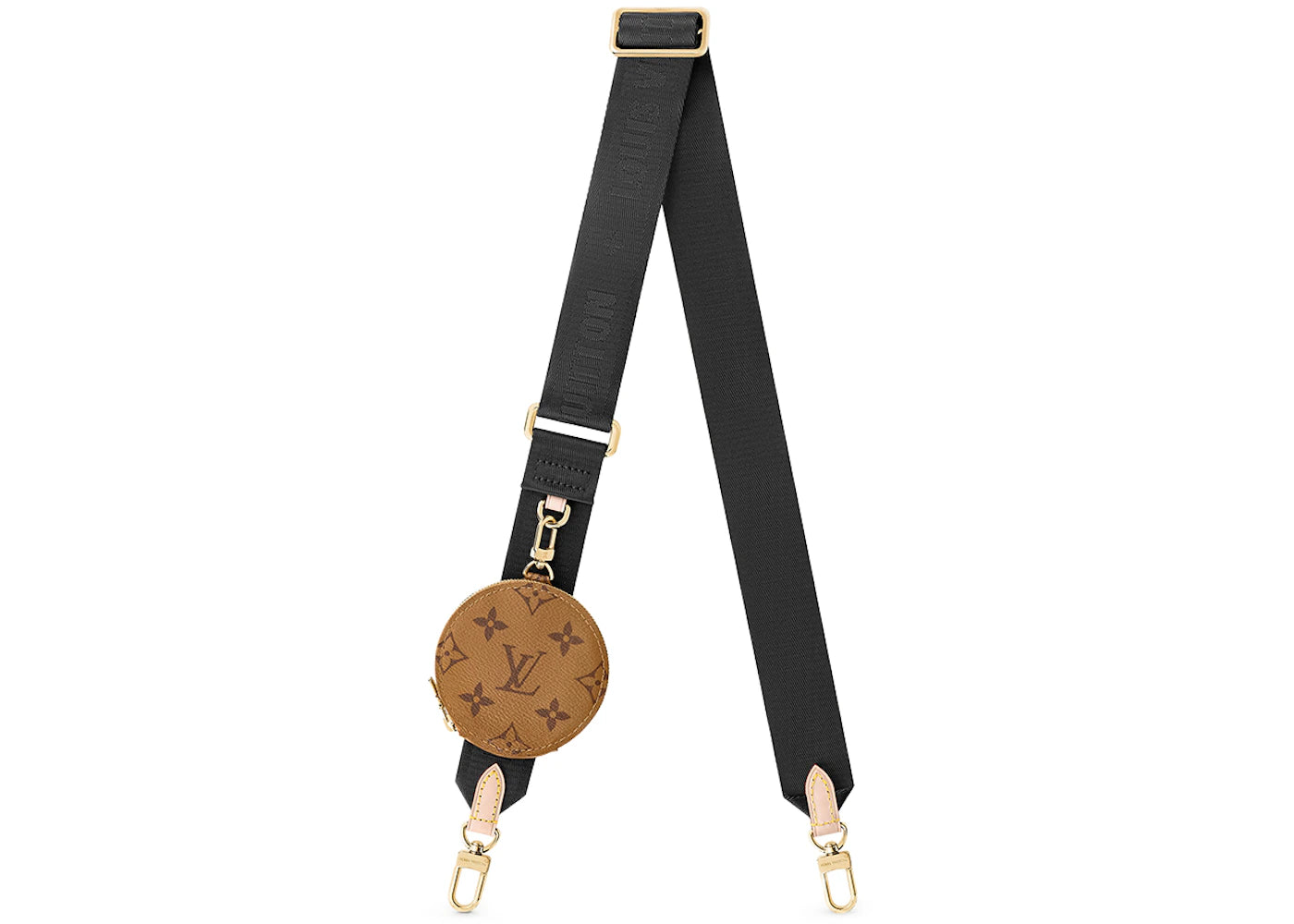 Louis Vuitton Bandouliere Round Coin Purse Reverse Monogram Black/Beige