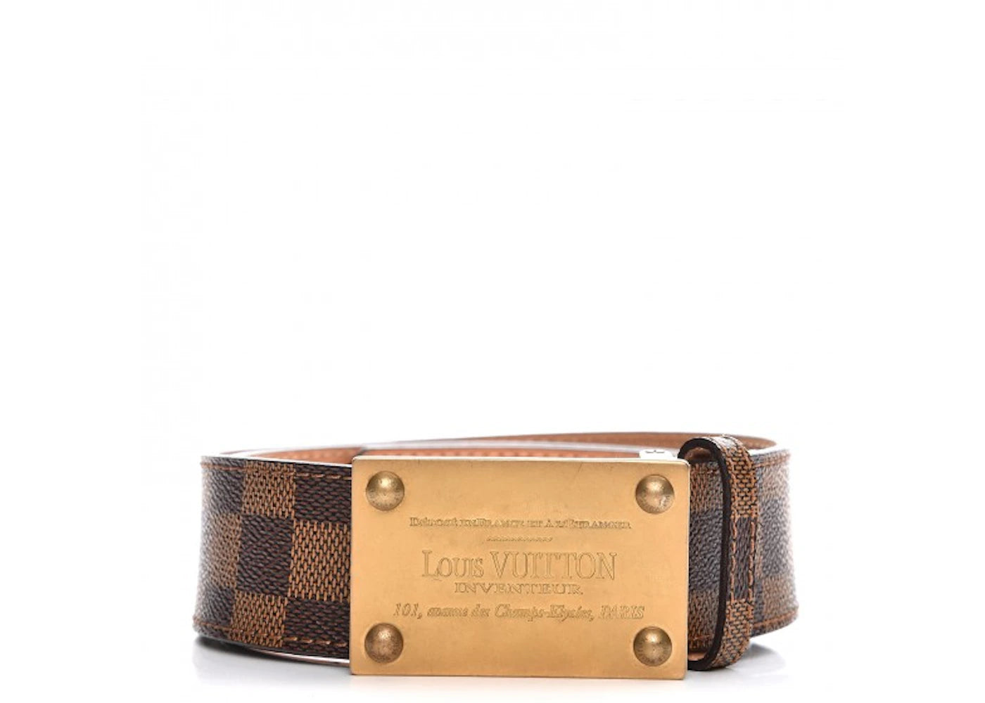 Louis Vuitton Belt Inventeur Damier Ebene Brown
