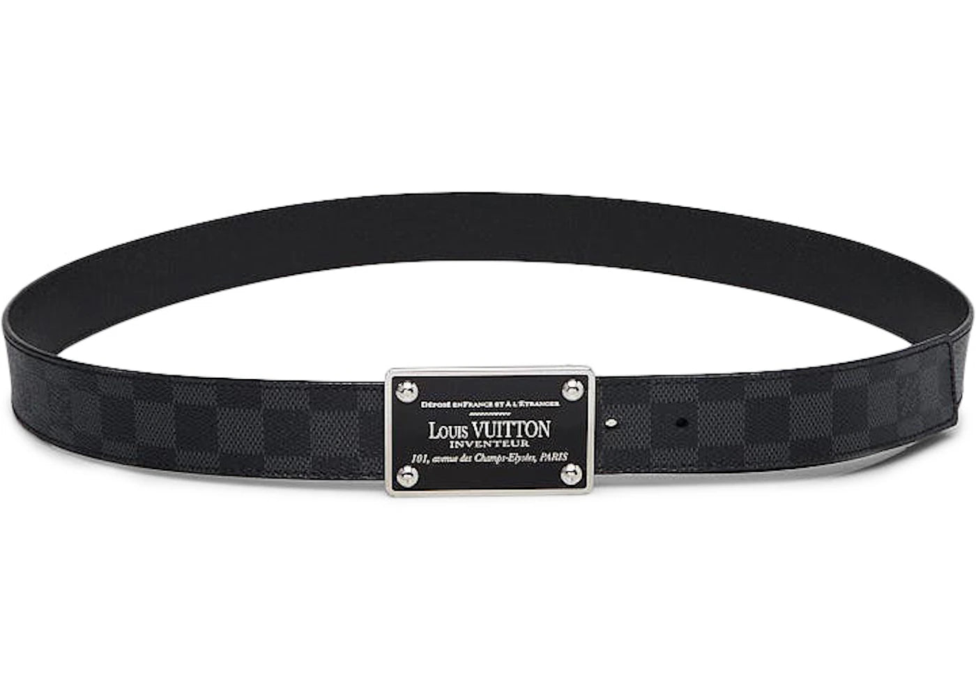 Louis Vuitton Belt Inventeur Damier Graphite Black/Grey