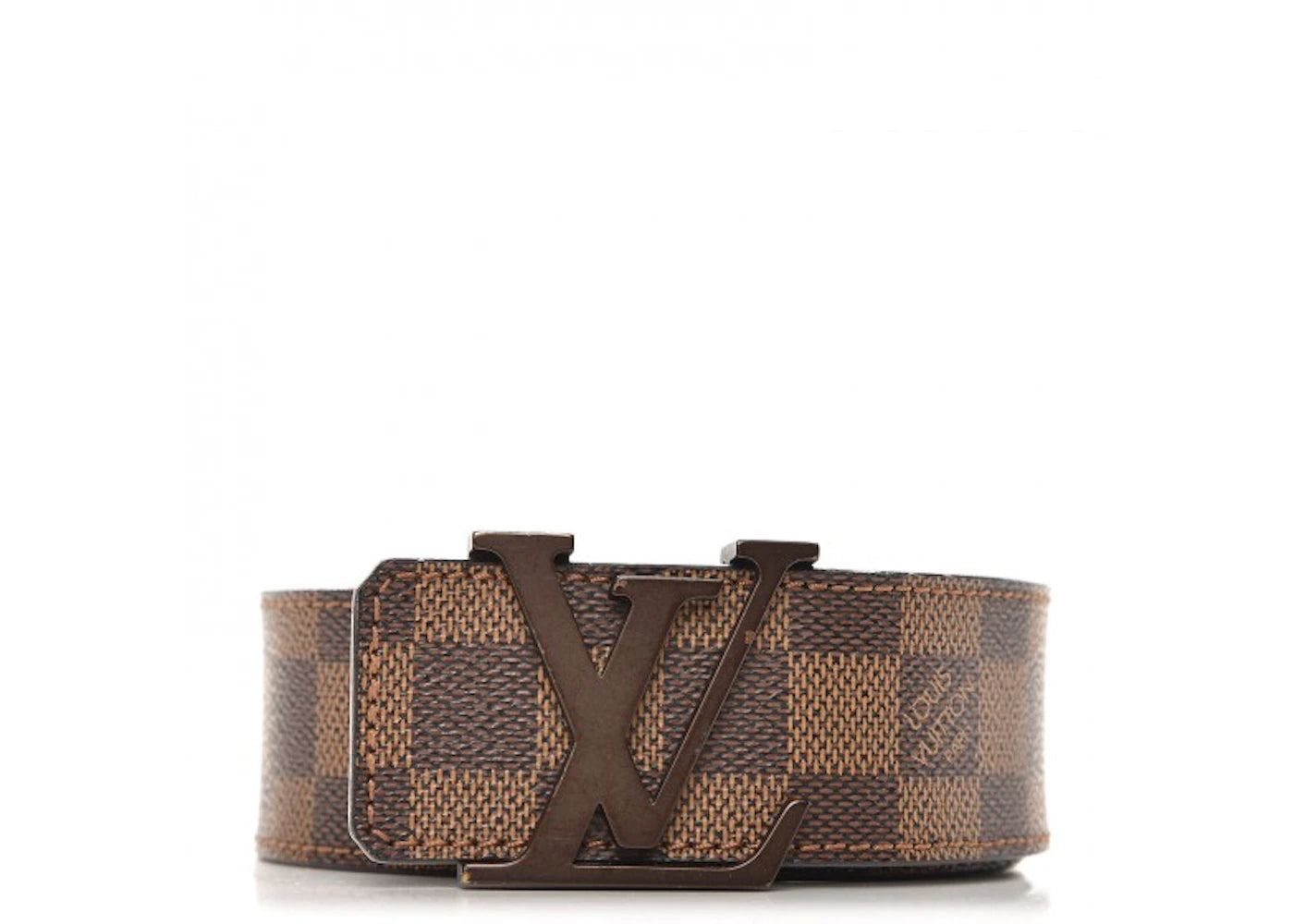 Louis Vuitton Belt Initiales Damier Ebene Canvas/Leather Brown