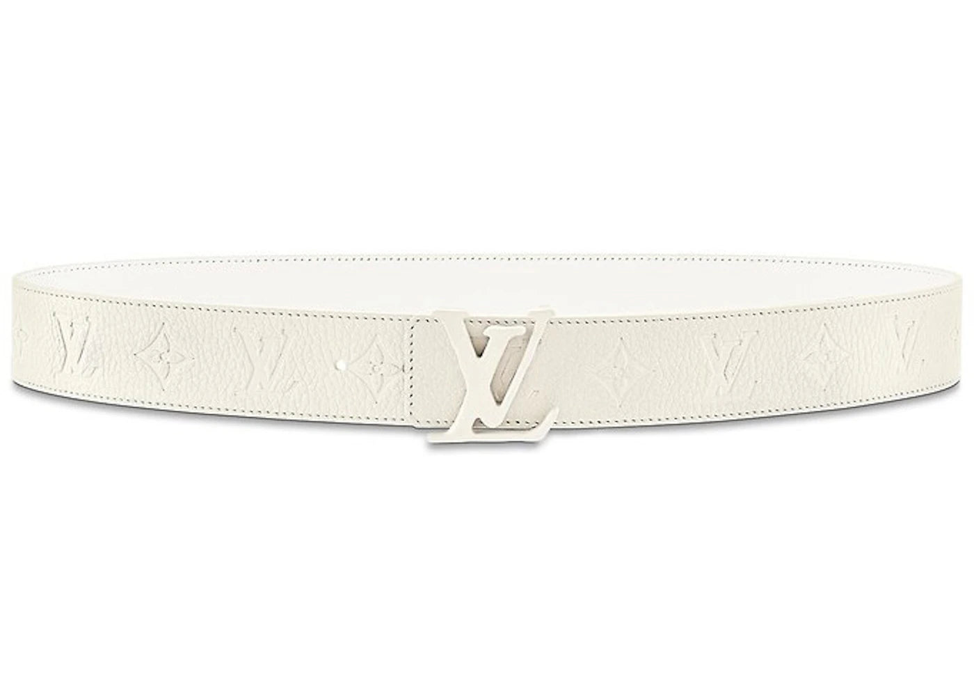 Louis Vuitton Initials Shape Belt Monogram 40MM Powder White