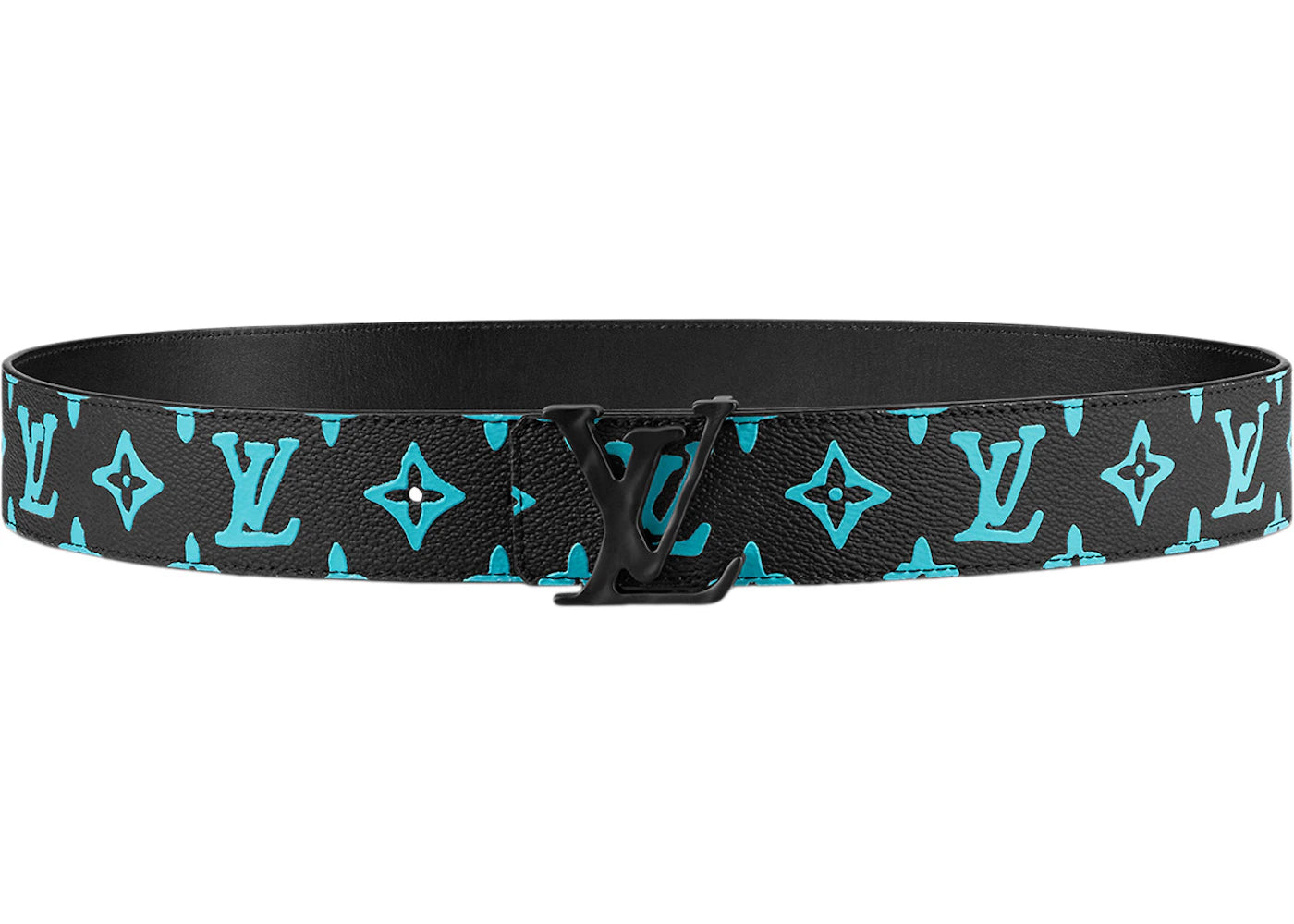 Louis Vuitton Belt LV Shape 40MM Reversible Black/Blue
