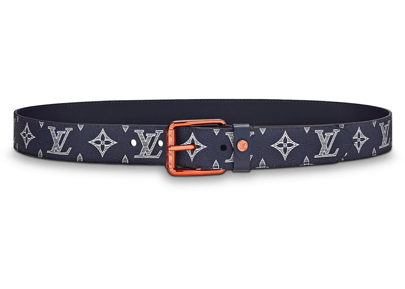 Louis Vuitton Belt Voyager Monogram Upside Down Ink Navy