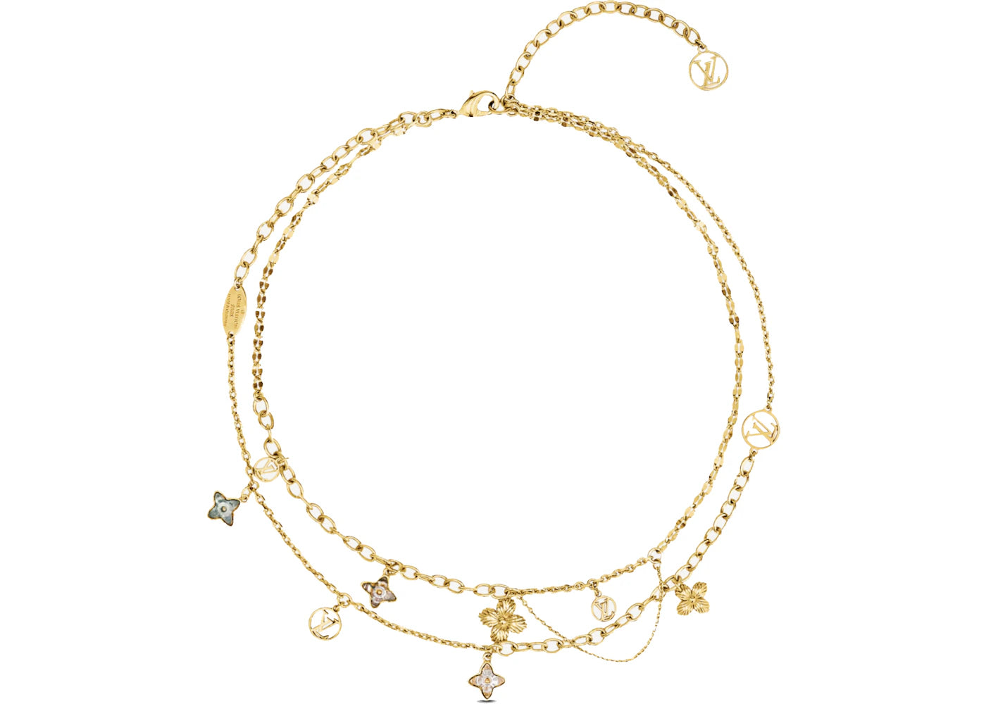 Louis Vuitton Blooming Strass Necklace Gold