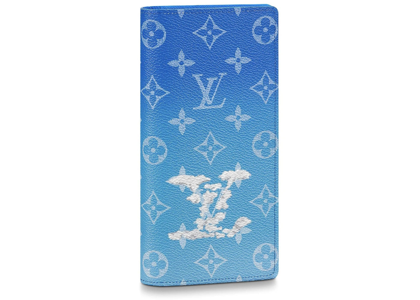 Louis Vuitton Brazza Wallet (16 Card Slot) Clouds Monogram Blue
