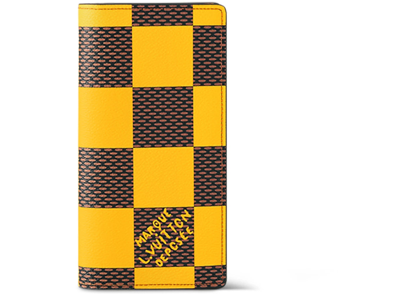 Louis Vuitton Brazza Wallet Damier Pop Yellow