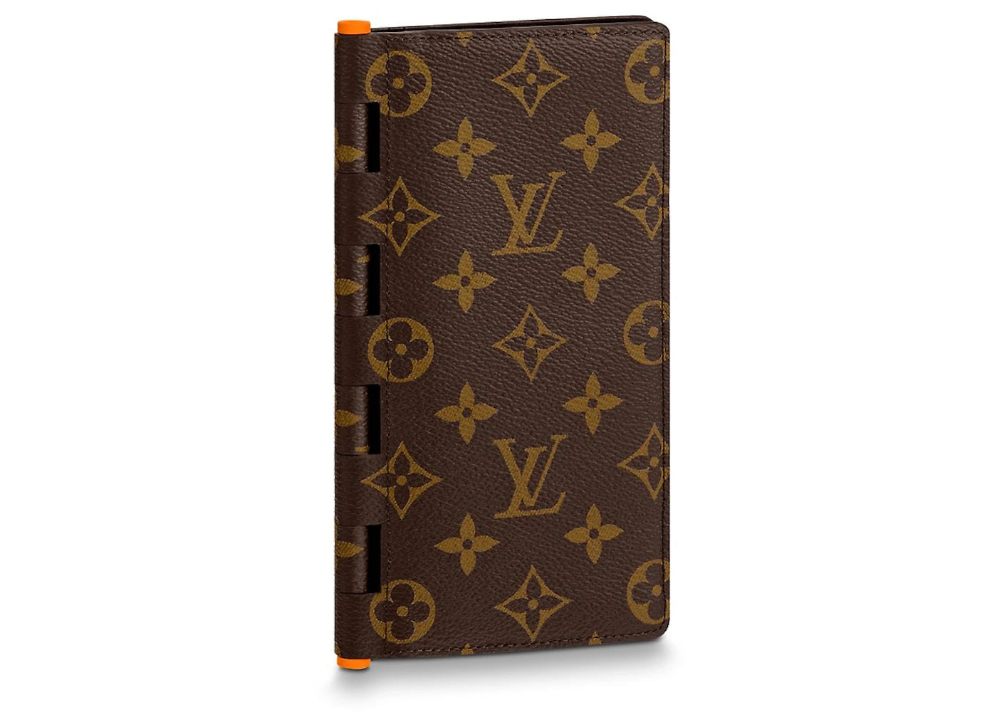 Louis Vuitton Brazza Wallet Hinge Monogram Solar Ray Orange Brown