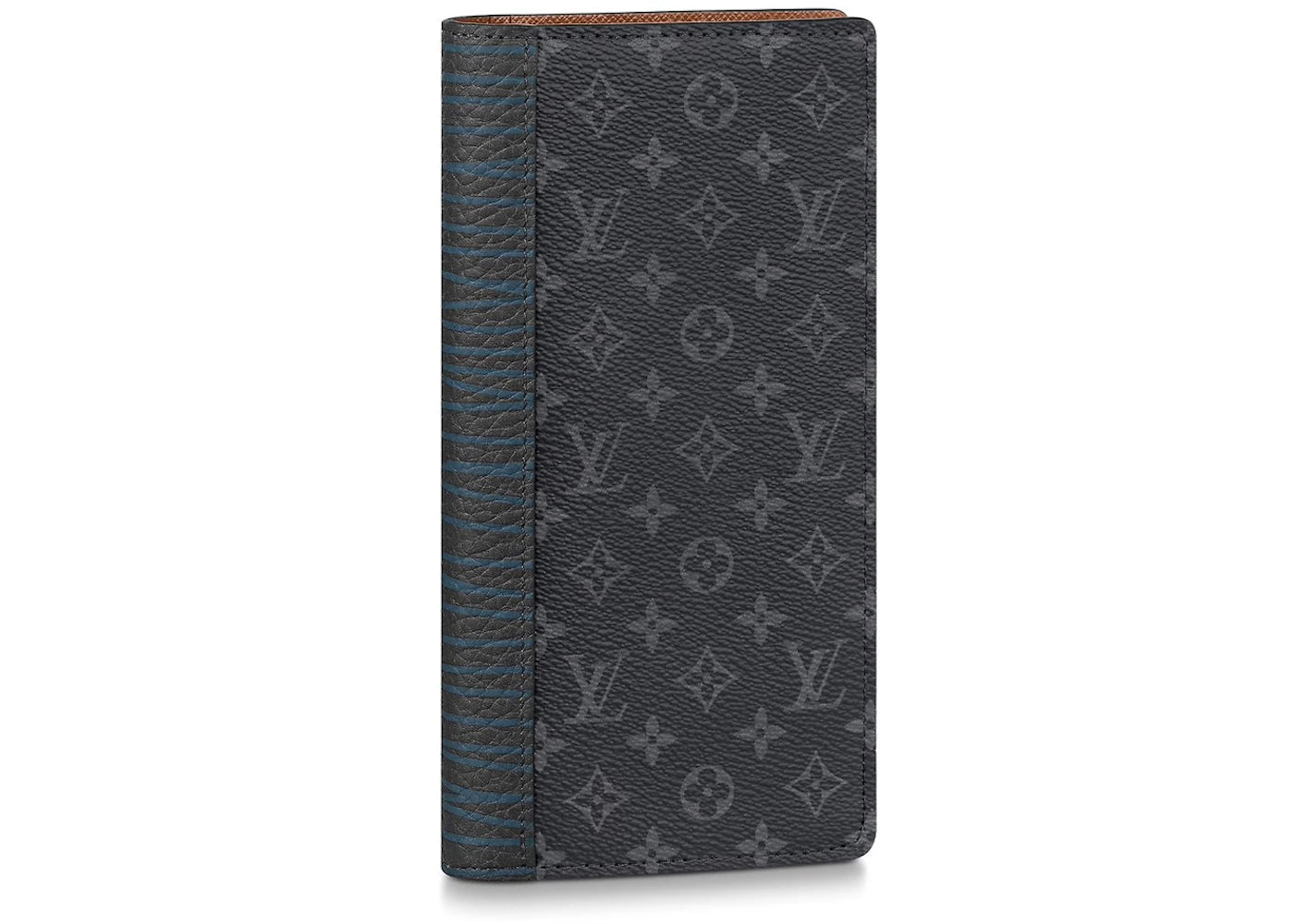 Louis Vuitton Brazza Wallet Monogram Eclipse (16 Card Slot) Patchwork Black/Blue