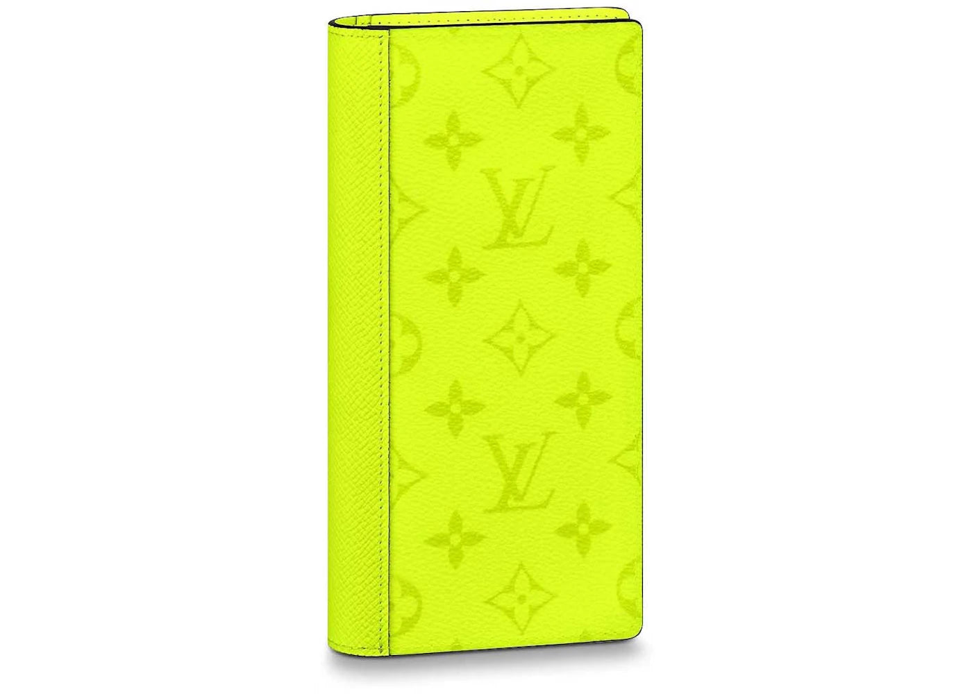 Louis Vuitton Brazza Wallet Neon Yellow